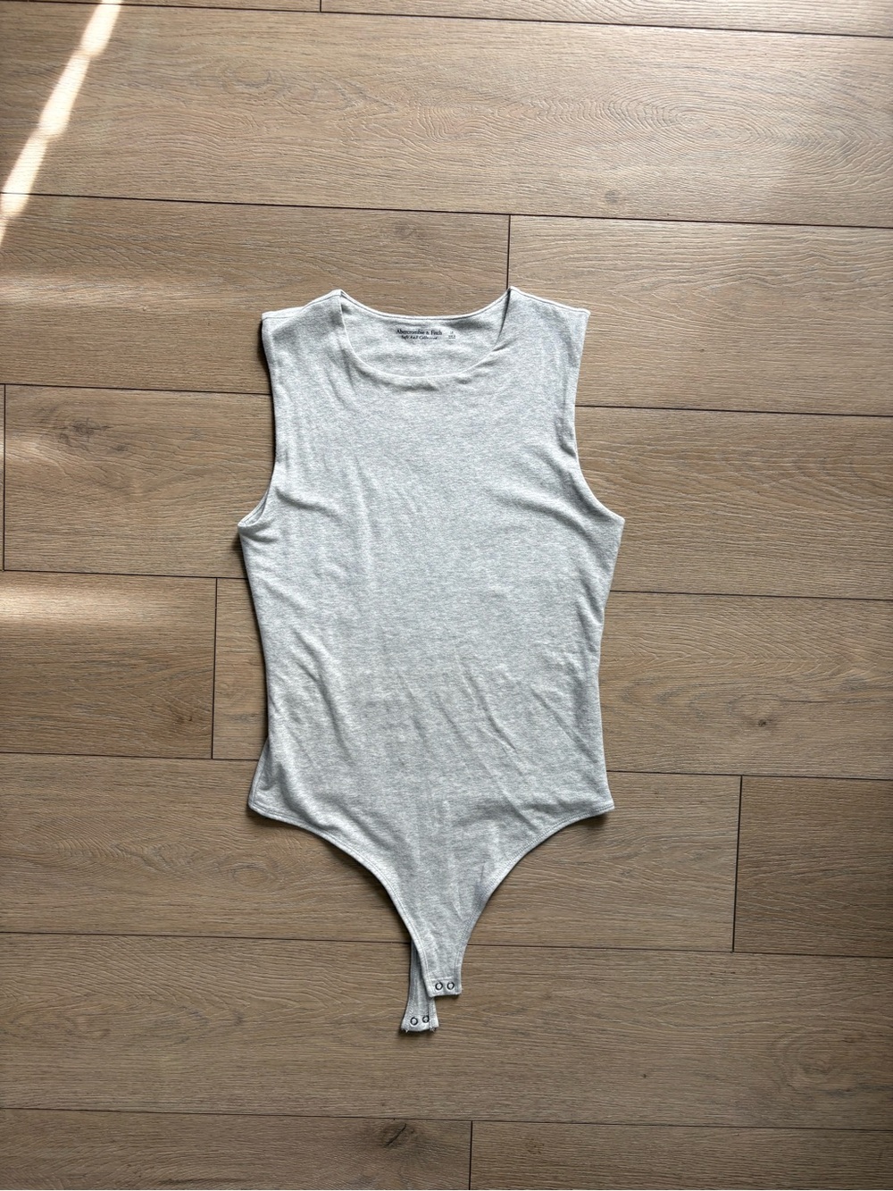 Abercrombie & Fitch Light Heather Gray Sleeveless Bodysuit